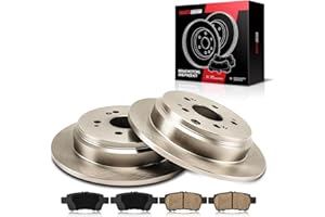 Torchbeam Rear Brakes and Rotors Kit Brake Pads Brake Rotors and Pads Compatible with Honda 2005-2010 Odyssey,Brake Rotors + Ceramic Pads Kit