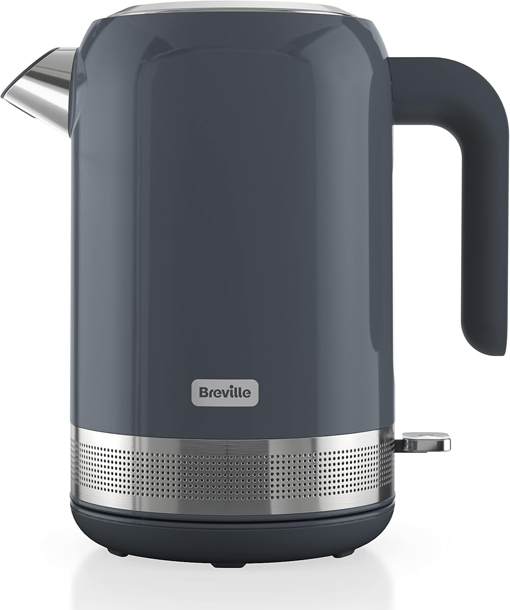 Breville High Gloss Electric Kettle 1.7L 3kW Grey Stainless VKT154