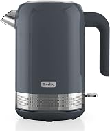 Breville High Gloss Electric Kettle 1.7L 3kW Grey Stainless VKT154