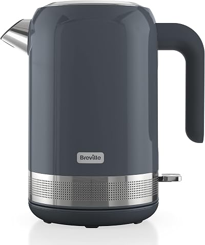 Breville High Gloss Electric Kettle 1.7L 3kW Grey Stainless VKT154