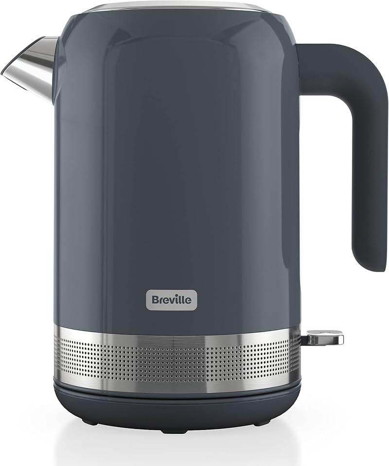 Breville High Gloss Electric Kettle 1.7L 3kW Grey Stainless VKT154