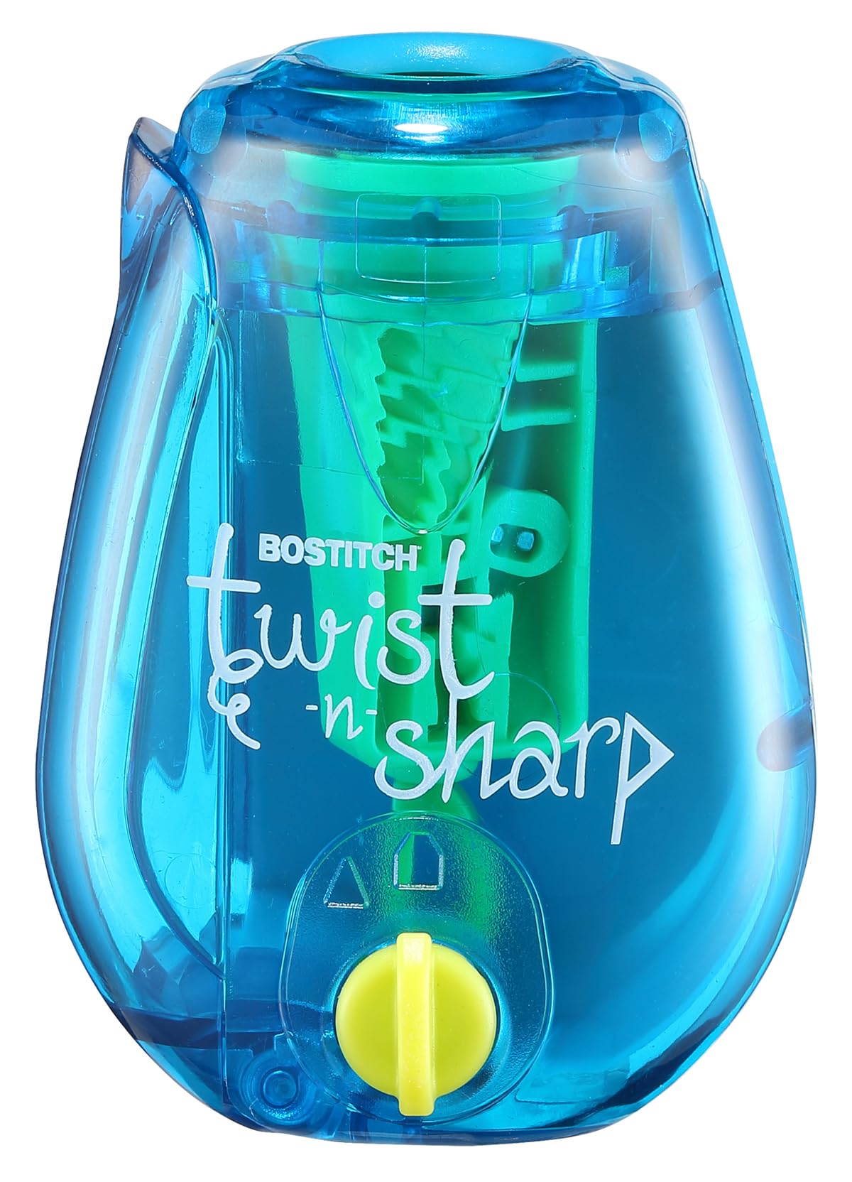 Photo 1 of DAMAGED PKG Bostitch Office Twist-n-Sharp Pencil Sharpener, for Kids & Colored Pencils, Assorted Colors (PS1-BLUE-EC)