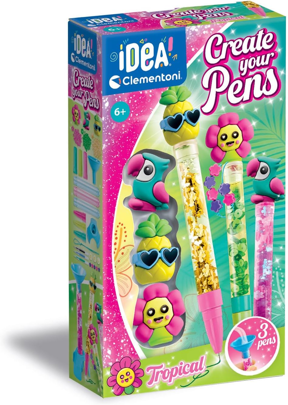 Clementoni Set Idea Small Kit Lab Tropical Creative Pens Girls 6+