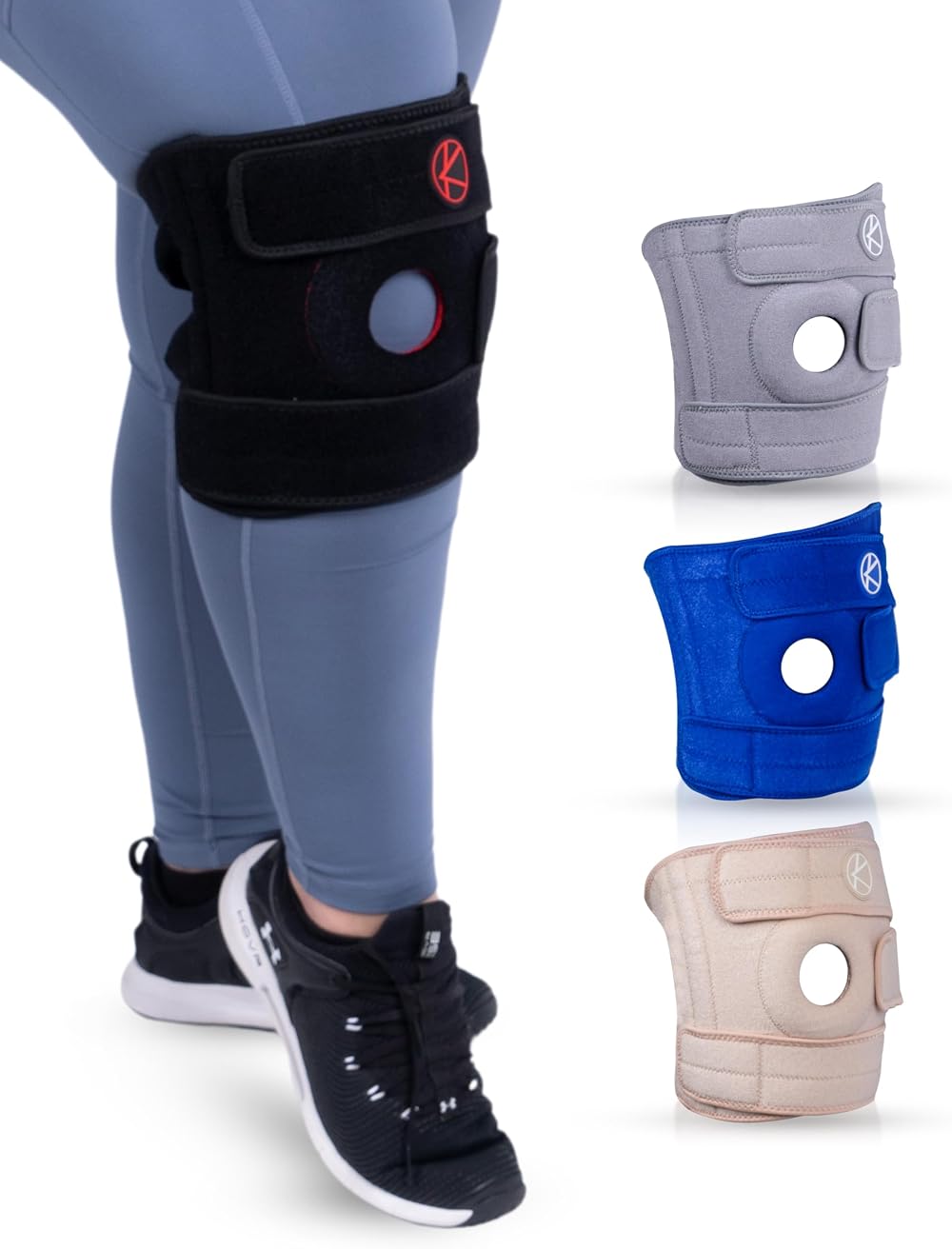 KARM Knee Support 4XL 5XL 6XL Plus Size Brace for Obese Men Women Black