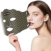 somlzu Red Light Therapy for Face, 7-Color LED Red Light Mask and 95 LEDs, 3 Level Timer, Remote Control, Portable for Home & Travel, Gift for Women, Black, LED Light Therapy mask