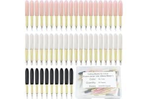 ARTCUTE Replacement Cutting Blades for Cricut Explore Air 2/Air 3/Maker/Maker 3, Include 10Pcs Fine Point, 20Pcs Standard Blade, 20Pcs Deep Point Kricut Replacement Blades
