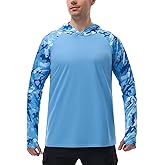 FISHEAL Men's Performance Fishing Hoodie Shirt with Thumbholes - UPF 50 Sun Protection Camo Long Sleeve Shirts Quick-Dry