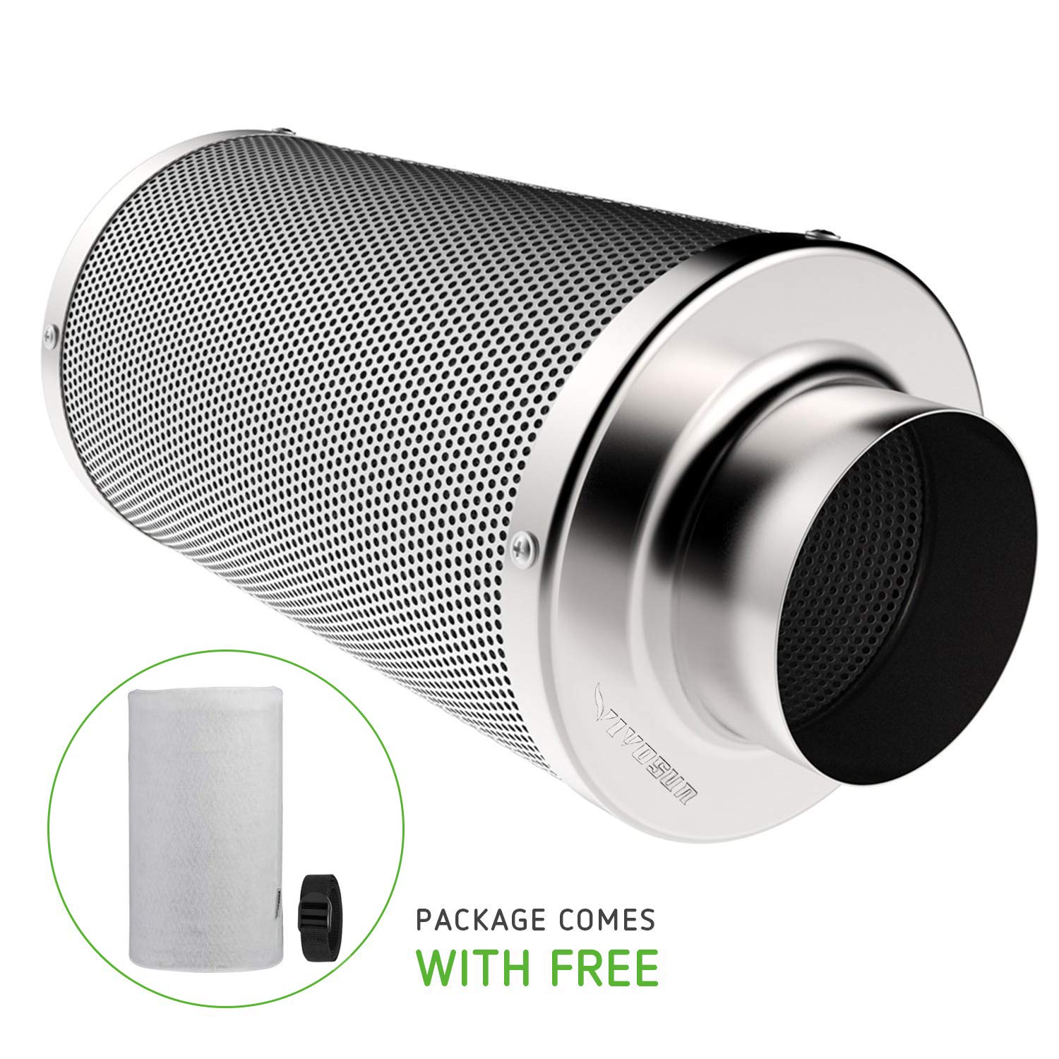 VIVOSUN 4 inch Air Carbon Filter Odor Control with Australia Virgin