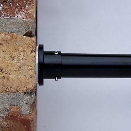 Roomdividersnow Premium Tension Curtain Rod 80in 120in Black