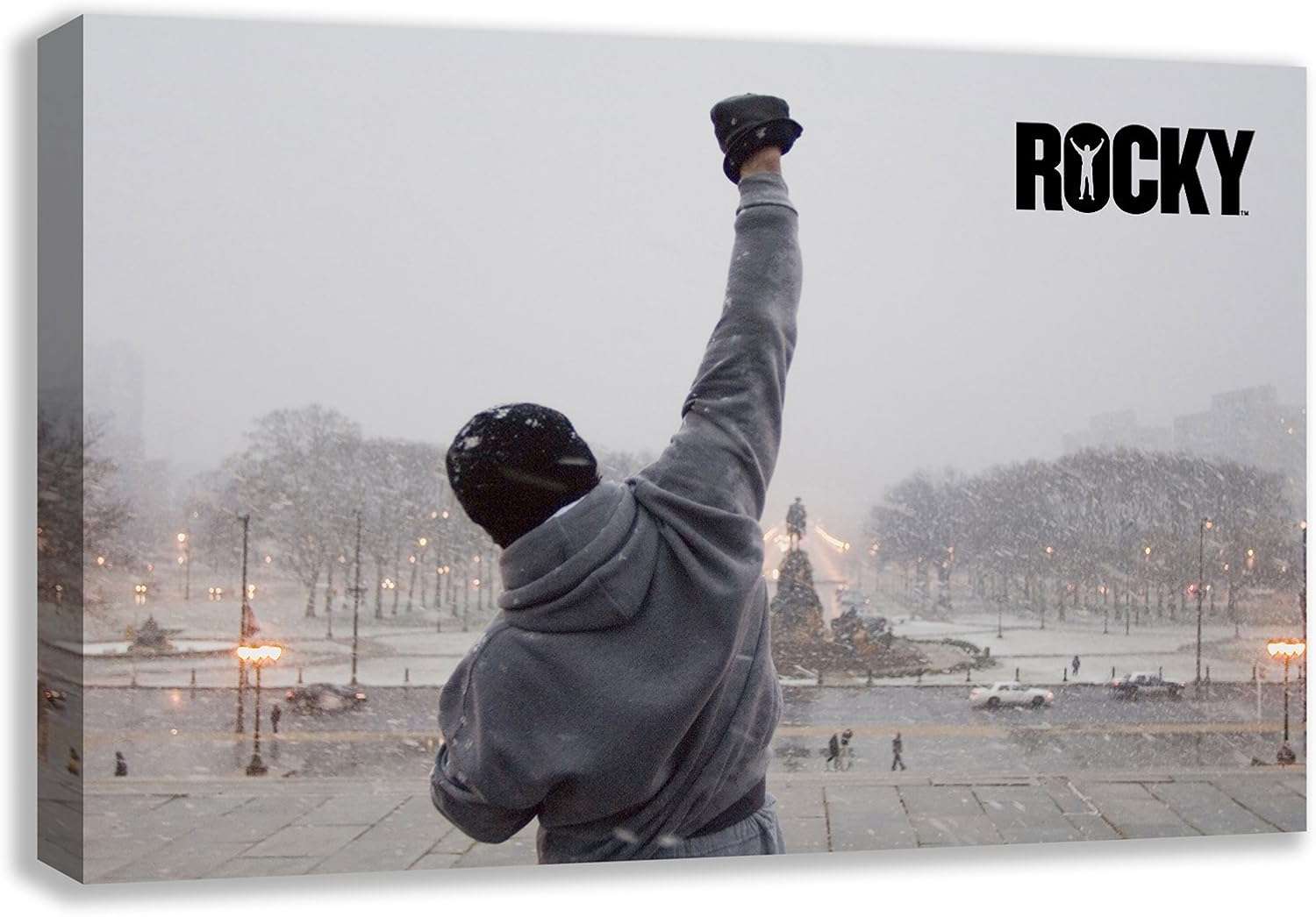 Rocky Balboa Philadelphia Steps Movie Canvas Wall Art (44X26") Amazon