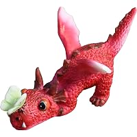 Miniatur Roter Drache Für Feengarten & Terrarium – Handbemaltes Kunstharz, Ca. 5 Cm
