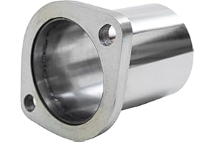 Universal Semi Direct Fit Exhaust Converter Pipe 2.5"OD 2-Bolt Flange Repair Kit，T304 Stainless Steel, 2 1/2 Inch exhaust fla