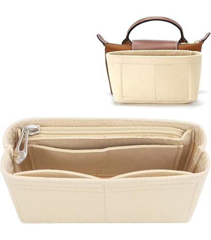 NICENEEDED – Organiseur De Sac à Main En Forme De Coquille – Compartiments Multiples Avec Poche Zippée – Taille 20x10x14 Cm