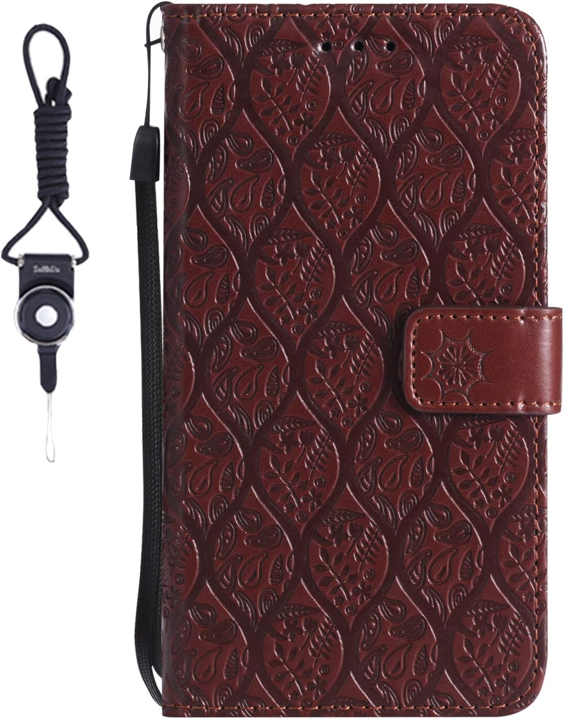 Sony Xperia Z4 Case, SsHhUu Premium PU Leather Folio Wallet Magnetic Stand Card Slot Flip Protective + Lanyard Cover Case for Sony Xperia Z4 / Z3 Plus / E6553 (5.2") - Brown