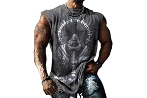 YIBIMOTTO Mens Beach Tank Tops Summer Novelty Graphic Sleeveless Undershirt Hawaiian Cool T-Shirts Athletic Running Muscle Te