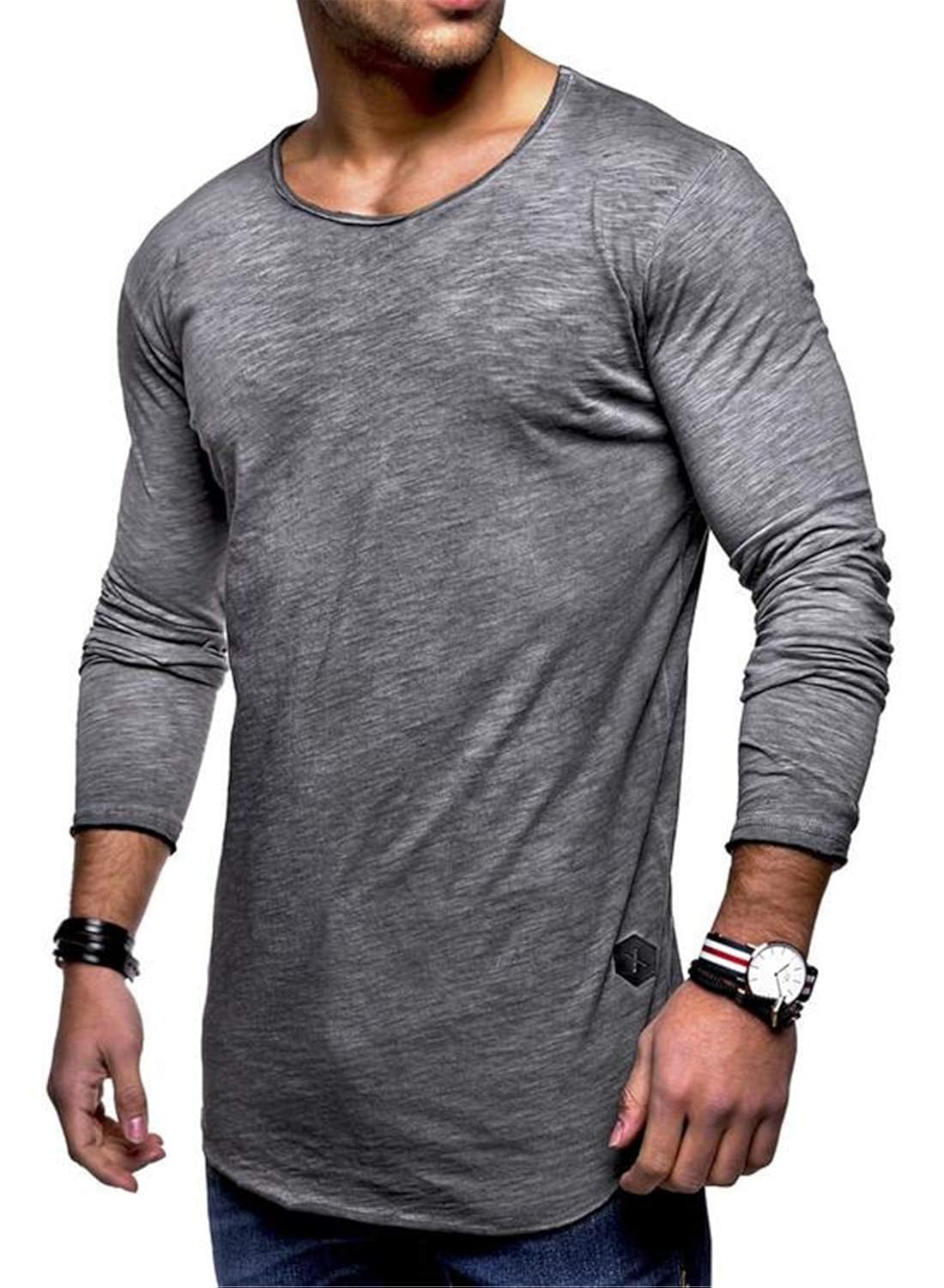 slim fit curved hem tee