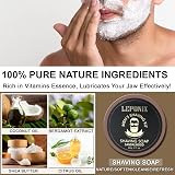 LEPONIX Shaving Kit for Men - Sandalwood Cream, Brush, Razor & Set view 3