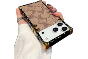 FEUDOTY Compatible with iPhone 17 Pro Max Case,Luxury Classic Elegant Soft TPU & PU Leather Bumper Shockproof Protective Cover Phone Case for iPhone 17 Pro Max for Women Men Khaki