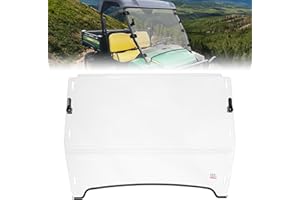 KEMIMOTO Front Windshield Compatible with John Deere Gator HPX 620i 625i 825i XUV 850 XUV855D Windproof Flip Heavy Duty Scratch Resistant Windscreen with Flip Window