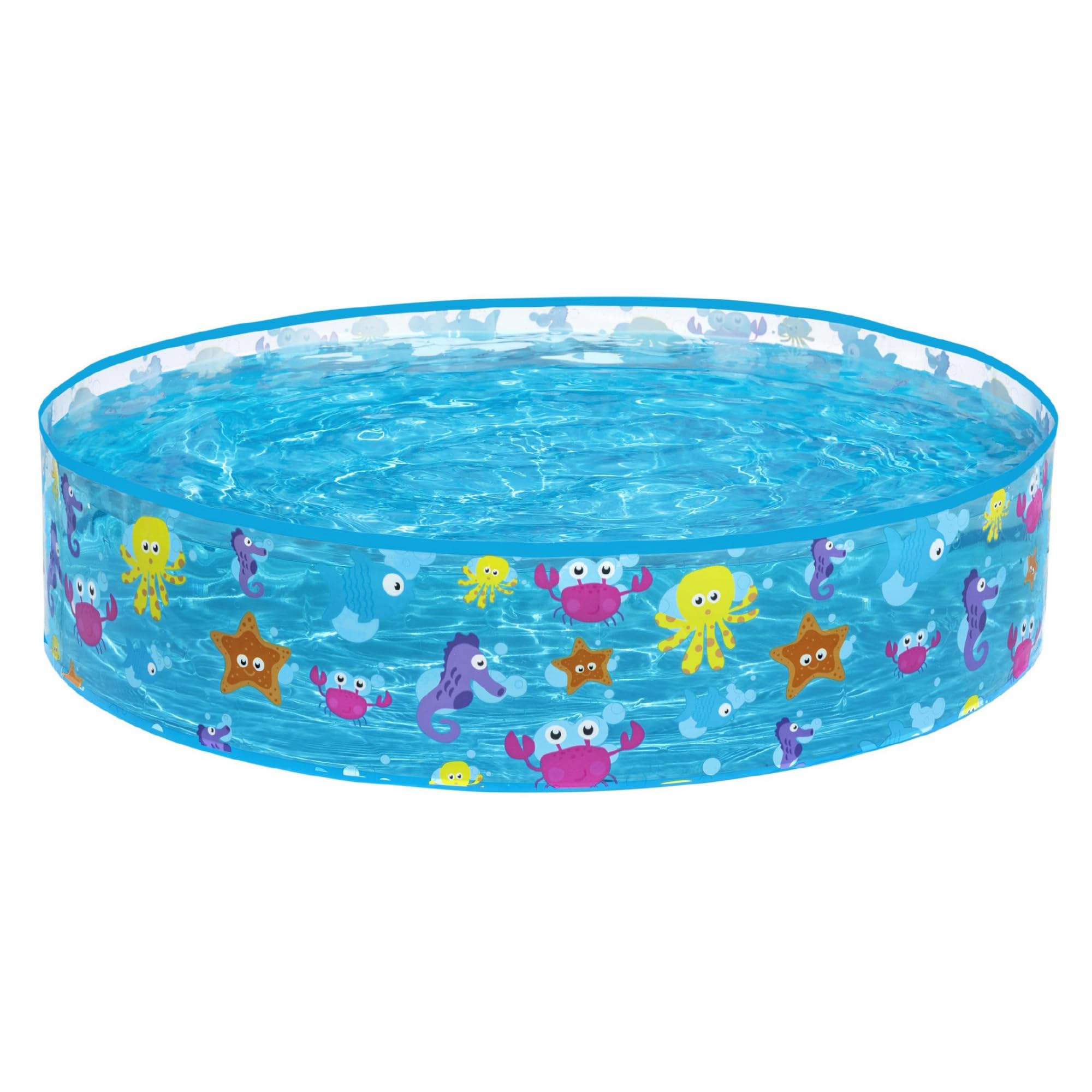 Bestway Sea Creature Paddling Pool Kiddie Swimming Pool, Inflatable Above Ground Pool, Outdoor Garden Pool, Blue, 48 x 10 Inch