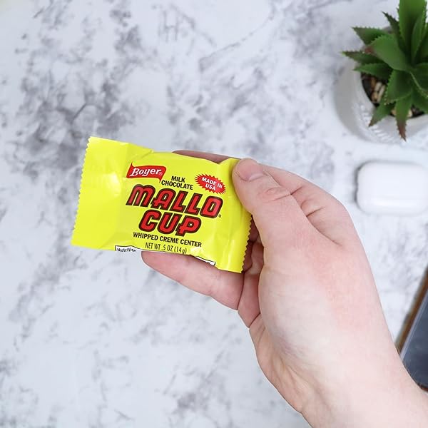 SWEETZO – BOYER MALLO CUPS, MILK CHOCOLATE CANDIES WITH GOOEY MARSHMALLOW CENTER, INDIVIDUALLY WRAPPED, 0.5 OUNCES EACH (PACK OF 10)
