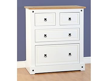 Seconique Corona 4 Drawer Chest 2 2 In White Distressed Waxed