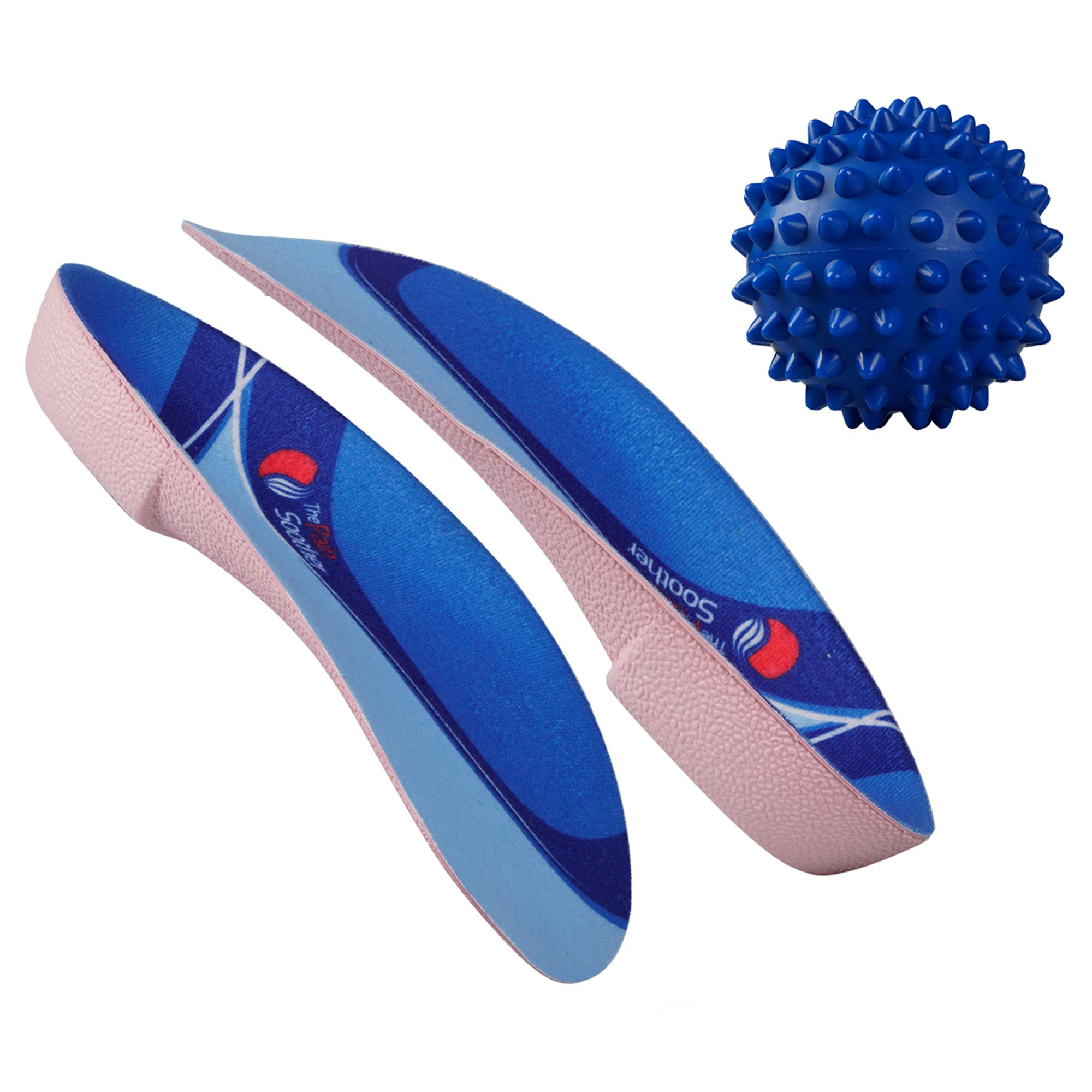 Shoe Inserts for Plantar Fasciitis - Strong High Arch Support Insoles for Women & Men to Help Flat Feet, Heel Arch Support & Pain Relief, with Foot Exercise Ball - FSA or HSA Eligible