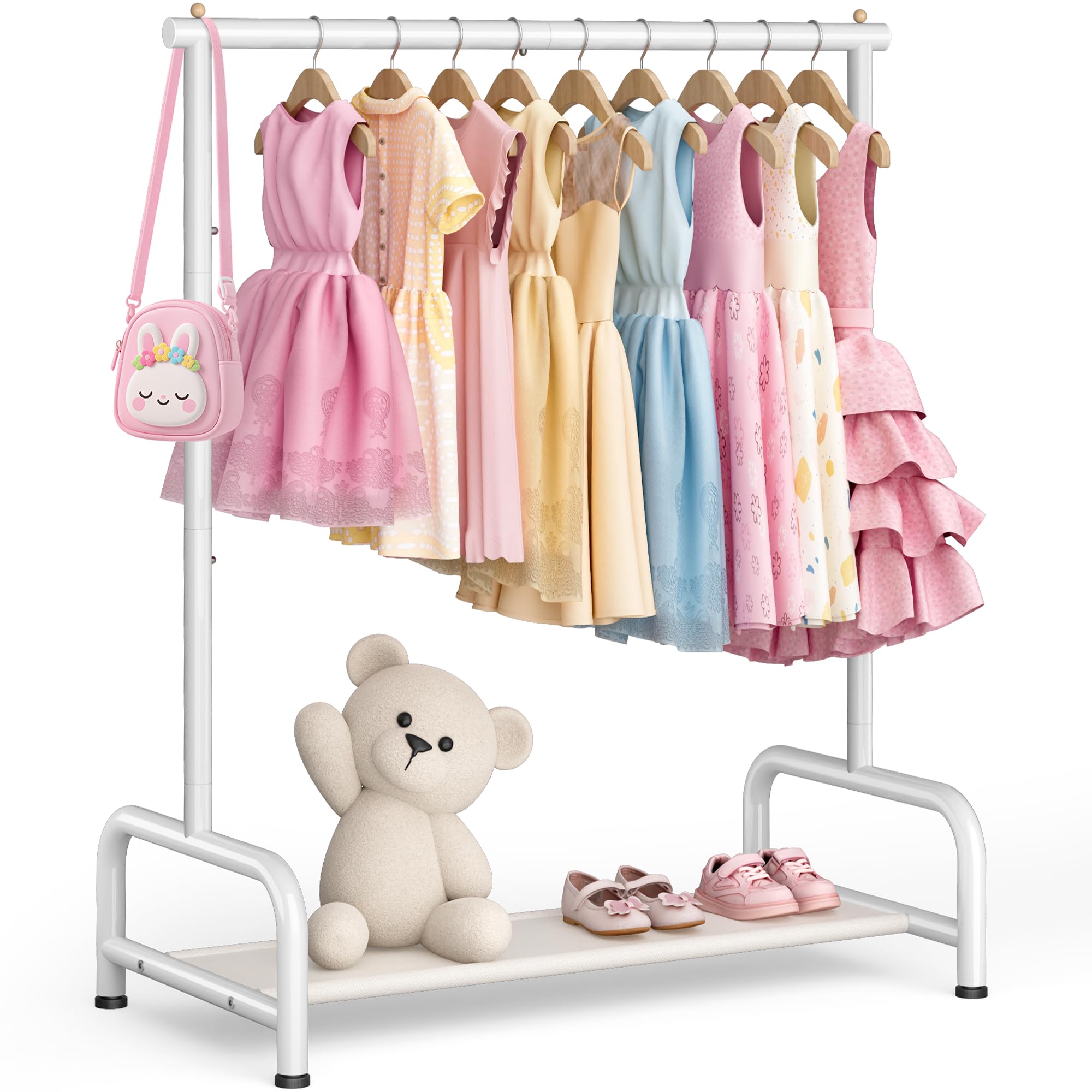 Mellow Racks Children SLEEPING LAMB Kids Clothing Rack, Small Baby Clothes Rack with Bottom ...