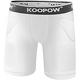 KOOPOW Youth Sliding Shorts Boys Padded Slider Shorts Sliding Pads with Cup Pocket for Baseball, Football, Hockey, Lacrosse