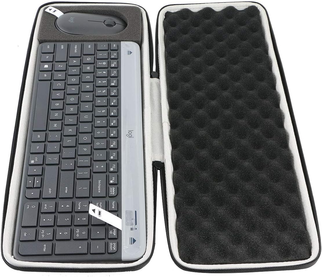 Khanka Hard Travel Case For Logitech MK470 Slim Wireless Keyboard and Mouse Combo. (Case only), Black, Case for keyboard-mouse comb - Image 4