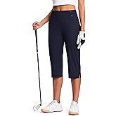 ISEEGZ 15"/18"/21"/27" Capri Pants for Women High Waist Stretch Women's Golf Capris for Summer with Pockets Work Casual
