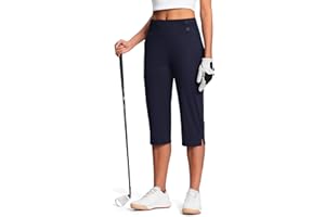 ISEEGZ 18" Dressy Capri Pants for Women High Waist Stretch Womens Golf Capris Pants for Summer with Pockets Work Casual