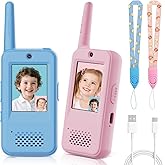 Video Walkie Talkies for Kids with 6 Voice Effects, Support Send Voice, Pictures, Emojis, and Selfies, Christmas Birthday Gifts for Kids Indoor Outdoor Camping
