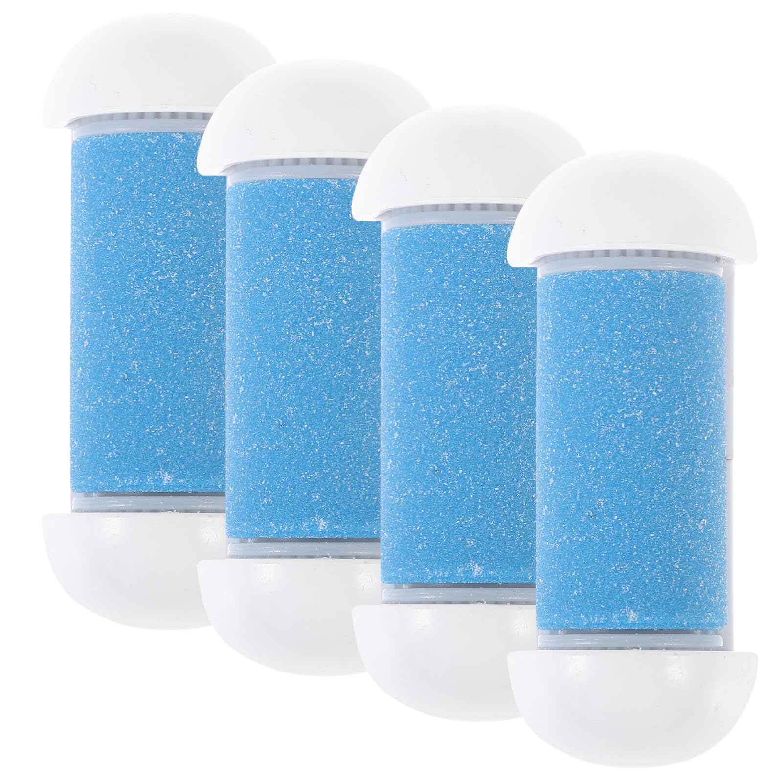 HEALLILY 4pcs Pedicure Refills Callus Remover Replacement Roller Heads Foot Dead Skin Remover Rollers Blue