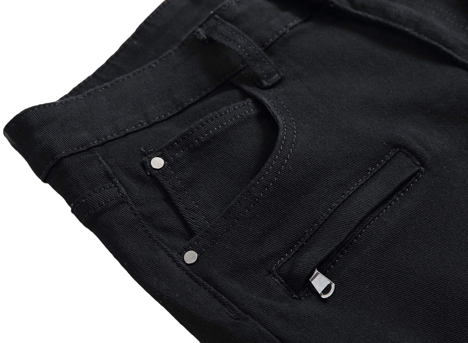 Baylvn Men's Casual Ripped Printed Denim Shorts Slim Fit Summer Beach Jeans Shorts