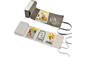 Knana 3Pcs Tarot Card Holder Velvet Bag Accessories - White & Gray