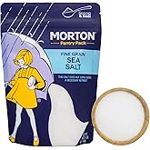 Morton All-Natural Fine Sea Salt Pouch, 16 Oz, 1-Pack | Fine Salt Pouch, Quick-Dissolving, Easy Mix Crystals, Seasoning Salt for marinades, soups, sauces, dressings