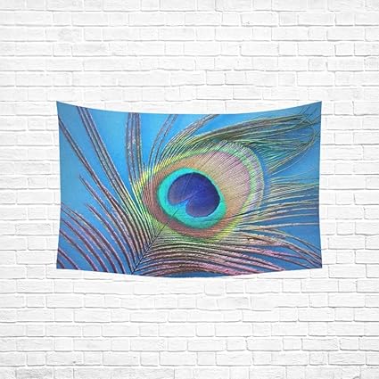 Amazon Com Nqeonr Tapestry Peacock Feather Blue Green