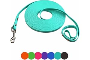 Dog Training Leash, Waterproof Long Dog Leash, Easy to Clean Long Line 6FT 10FT 15FT 30FT 50FT for Small, Medium, Large Dogs 