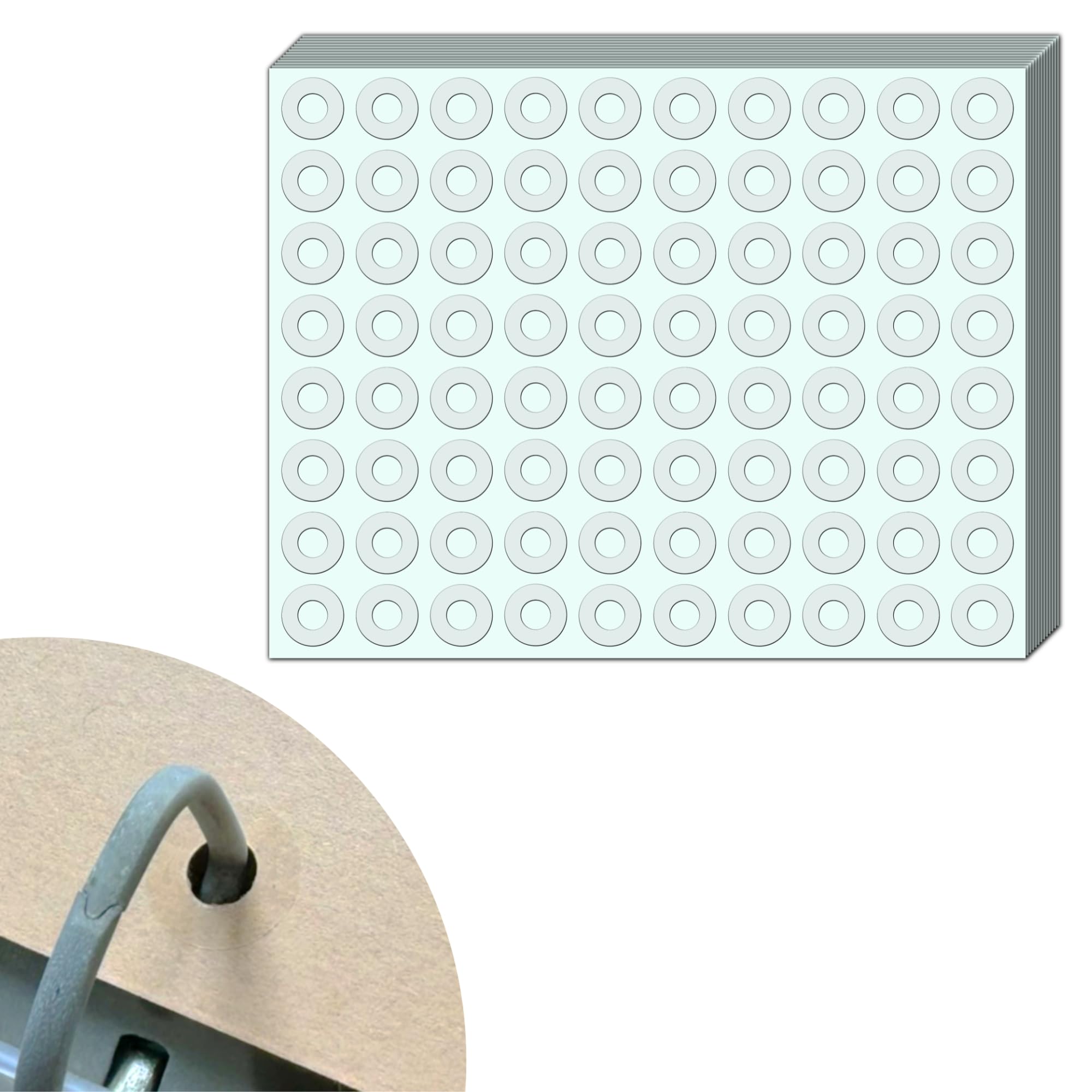10,000 Pieces - Hole Punch Reinforcement Stickers, Paper Hole Reinforcers, Ring Binder Protector - Transparent Clear