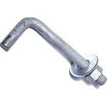 Hard-to-Find Fastener 3/8"-16 X 6" Galvanized Anchor Bolts, Hot Dip Coated, 25-Piece Pack