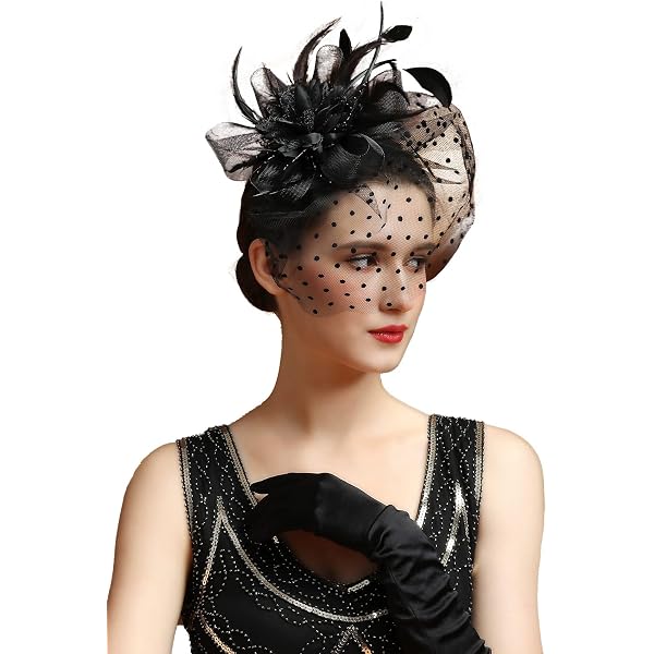 Comott Fascinators Hat Feather Headband Women display picture 3