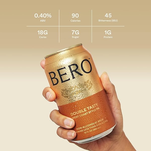 BERO VARIETY PACK NON-ALCOHOLIC BEER, NON-ALCOHOLIC CRAFT ALE, HOPPY IPA STYLE CRAFT BREW, NA BEER BY TOM HOLLAND, REFRESHING ALCOHOL ALTERNATIVE BEVERAGES FOR ANY OCCASION – PACK OF 12