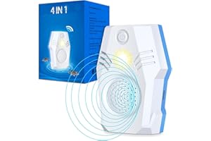 HOSOLO Ultrasonic Squirrel Repeller, Mouse Squirrel Plug in Repellent, Electronic Repeller, Repel Rodents, Mice, Rats, Squirrels, White