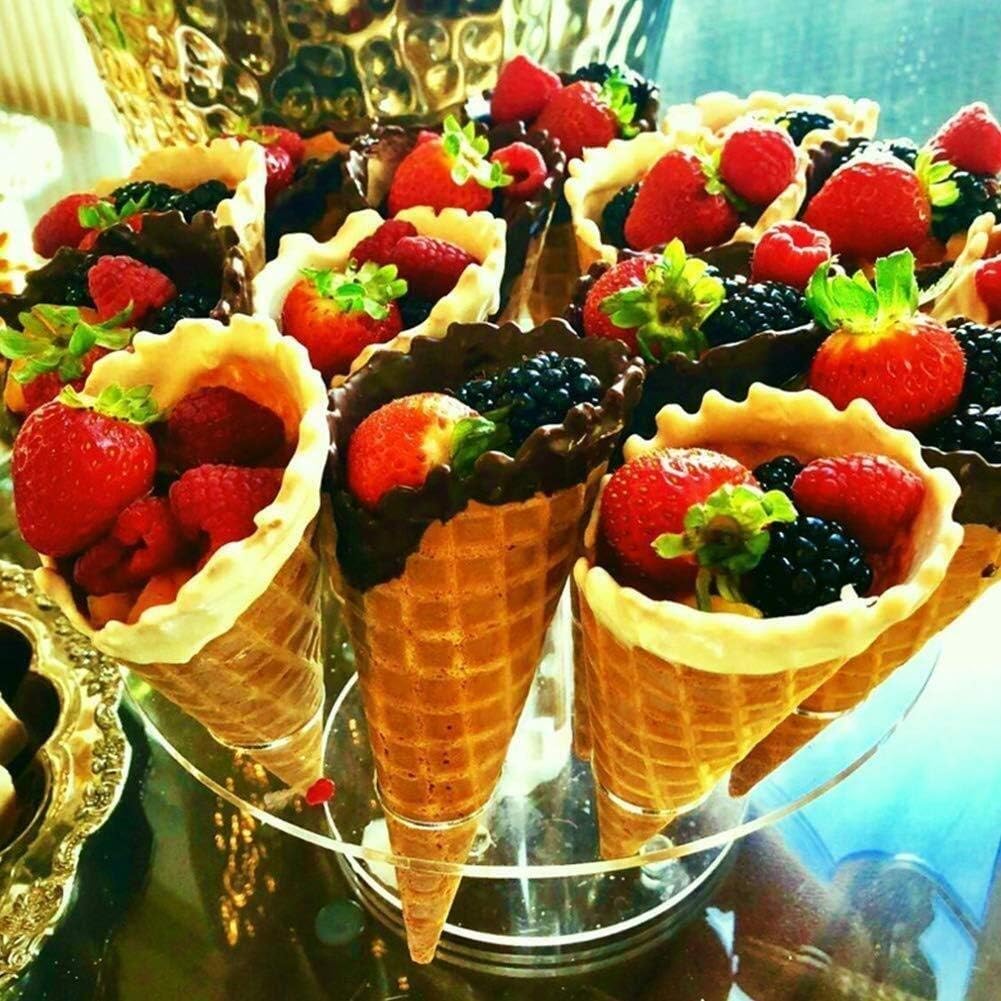 Gateau Essuyage Plate Forme Pour Enfants Fete Danniversaire Free Size Creme Glacee Cornet Support Argent 16 Trou Cupcake Cones Refroidissement Plateau Pour Cuisson Cuisine Maison Vaisselle Et Plats De Service