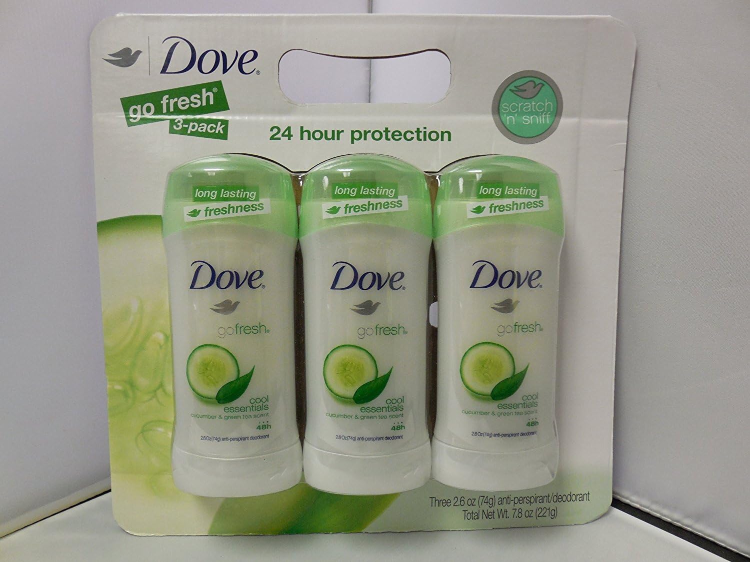 Dove Ultimate Go Fresh Cool Essentials Anti- Perspirant Deodorant (3 Pack) 2.6 Oz