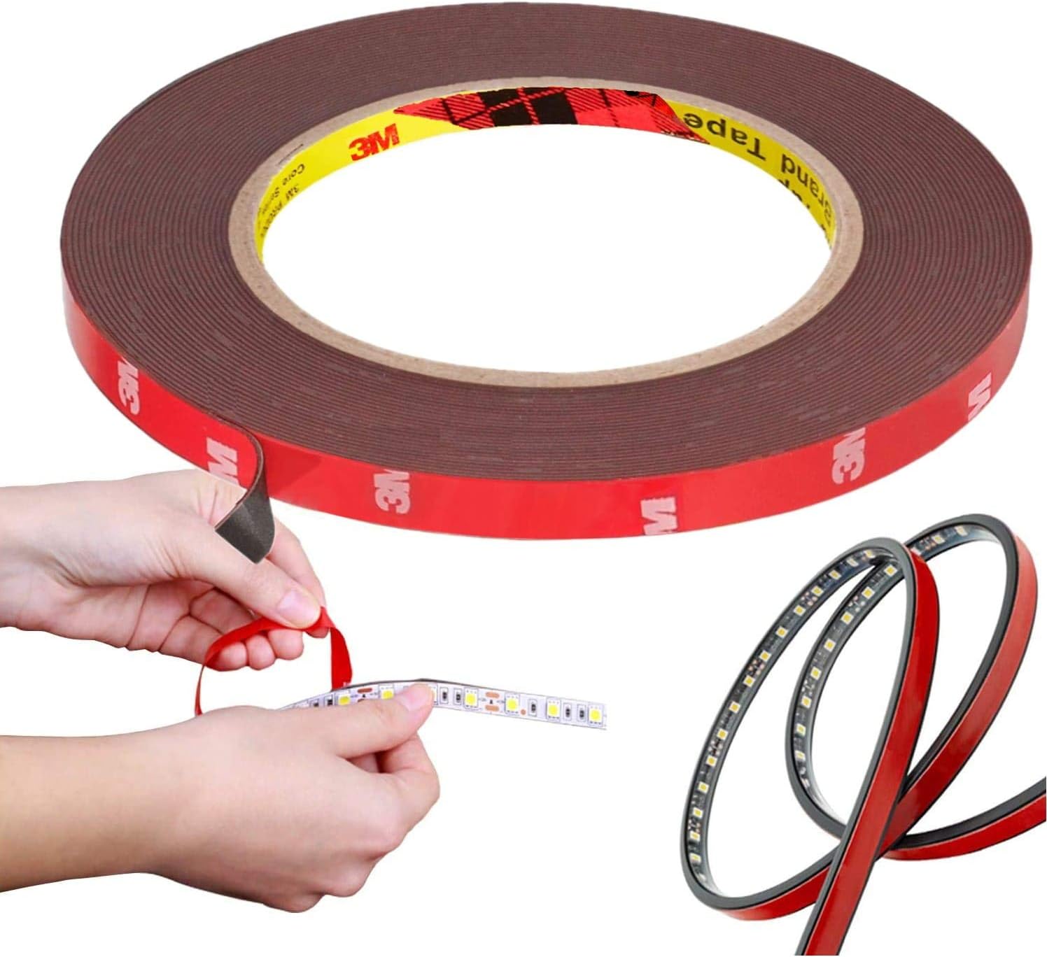 CANOPUS Professional Double Sided Tape Heavy Duty 10mm x 9.75m Waterproof Mounting Tape Strong Ideal for LED Strip Lights Automotive Home Decor