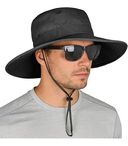Rosoz Ponytail Sun Bucket Hats for Women UV Protection  display picture 1