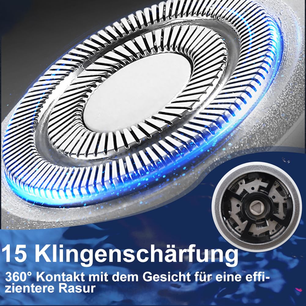 Mini Rasierer Herren Elektrisch Akku, Mini Elektrorasierer Smart Shaver, IPX7 Nass-& Trockenrasierer für Männer, Tragbar Shaver Men für Bart Gesicht Reise—Praktische Geschenke für Männer 6