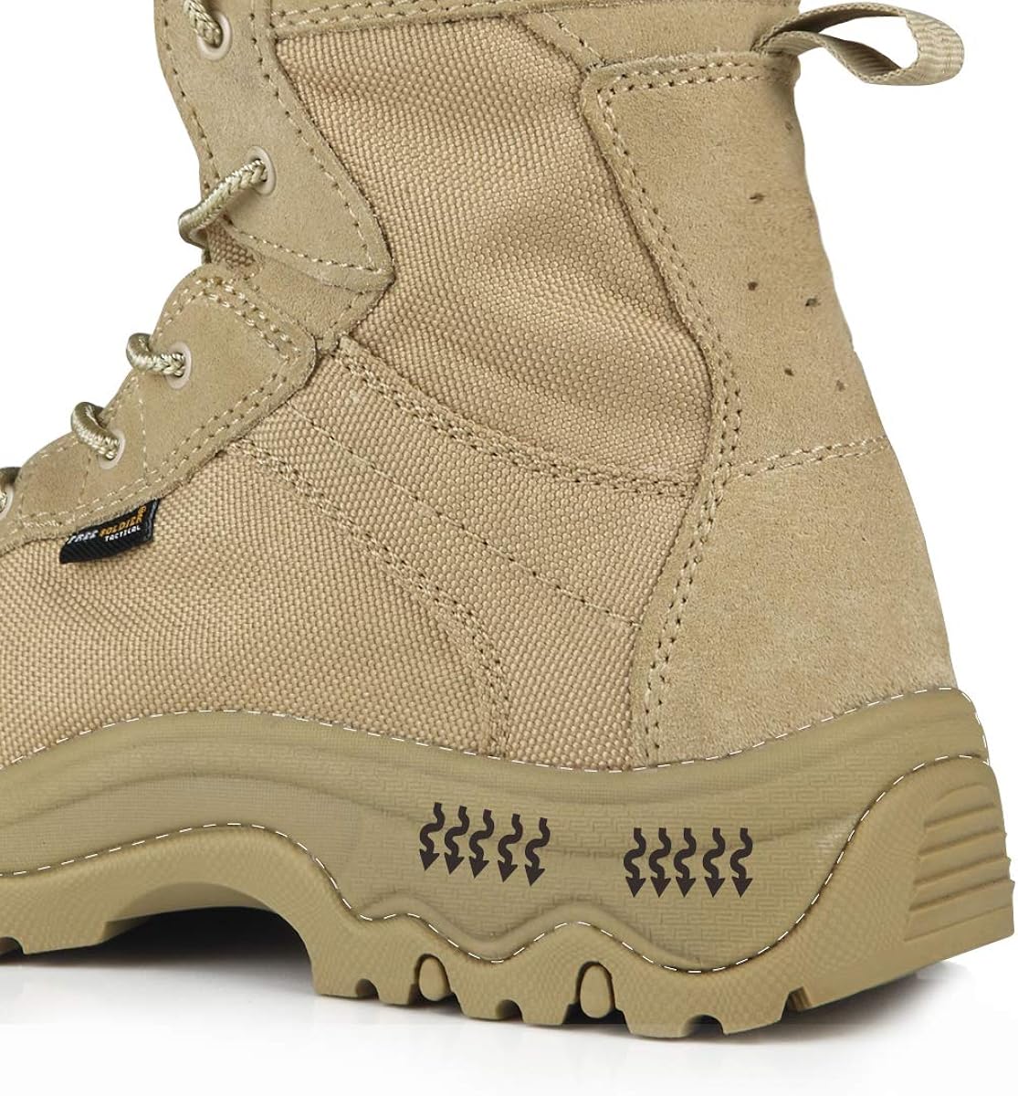 FREE SOLDIER Men's Work Boots 6 inch Lightweight Breathable Military Tactical Desert Boots for Hiking: Sports & Outdoors